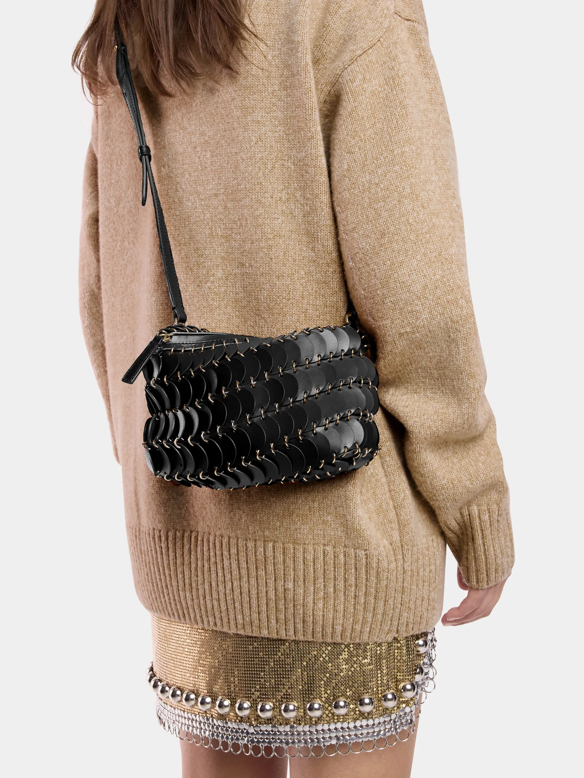 New BLACK PACO BAG CROSSBODY Les Sacs Paco En Cuir | Sacs Porté Épaule