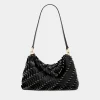Fashion BLACK PACO SHOULDER CLUTCH IN CALFSKIN LEATHER Les Sacs Paco En Cuir | Sacs Porté Épaule