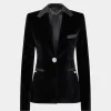 Discount Blazer en velours à finitions satin et cristal Sélection De Soirée | Vestes