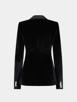 Discount Blazer en velours à finitions satin et cristal Sélection De Soirée | Vestes