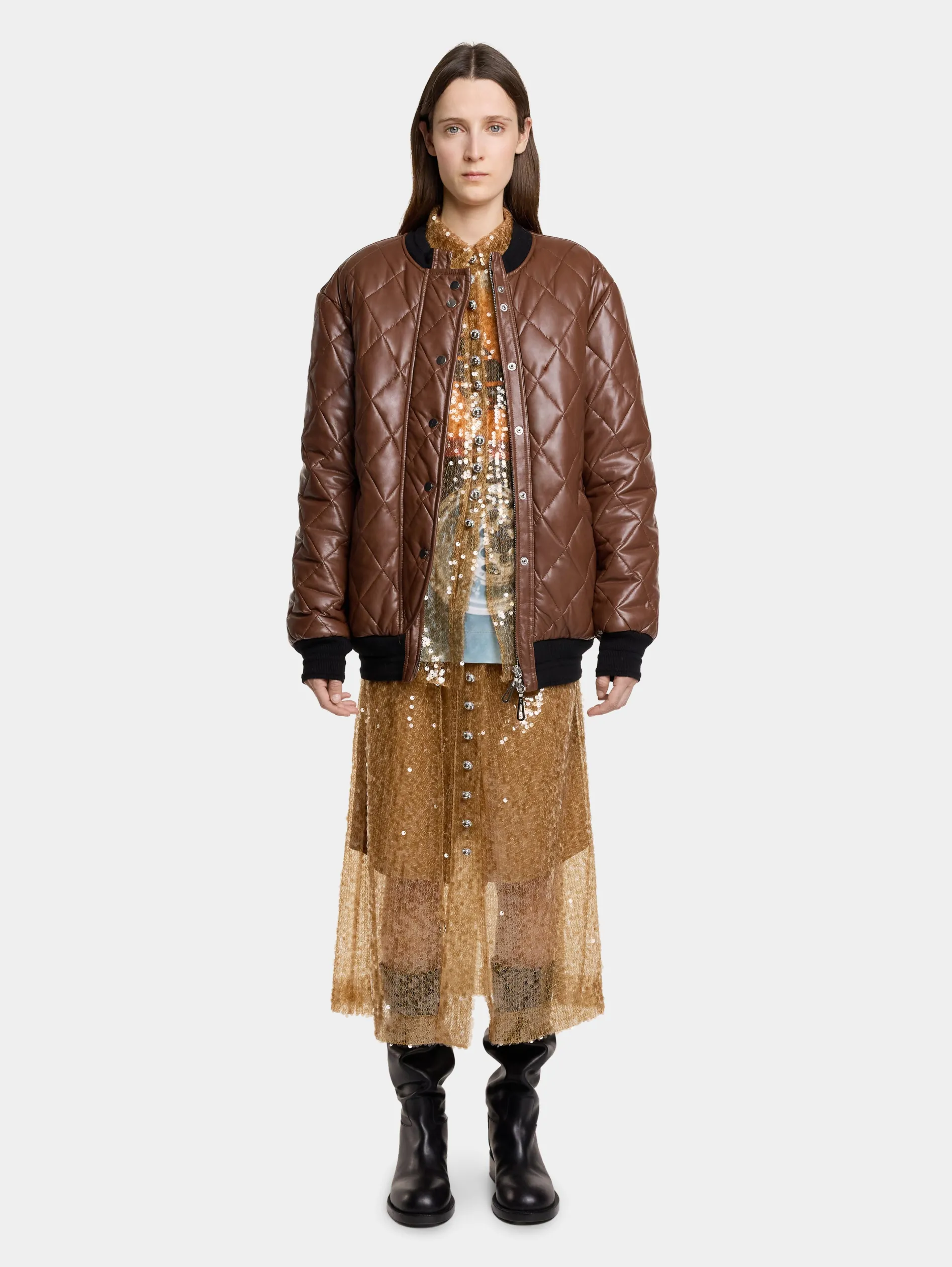 Outlet BLOUSON LONG MATELASSE Vestes