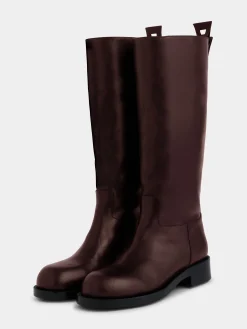 Cheap BOTTES EN CUIR LISSE Chaussures