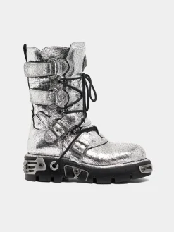 Discount BOTTES x NEW ROCK ARGENT Chaussures