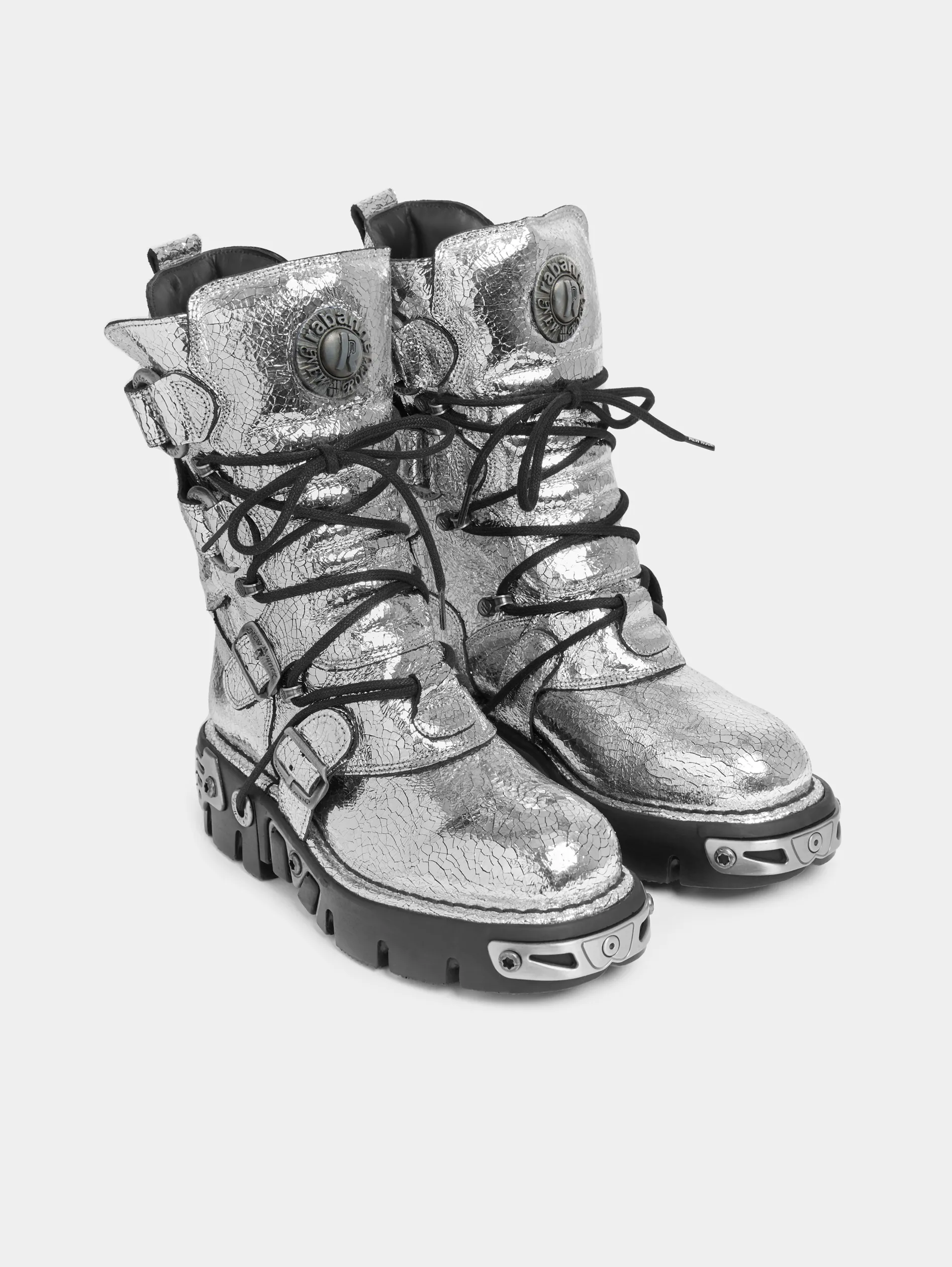 Discount BOTTES x NEW ROCK ARGENT Chaussures