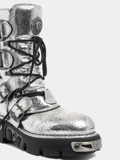 Discount BOTTES x NEW ROCK ARGENT Chaussures