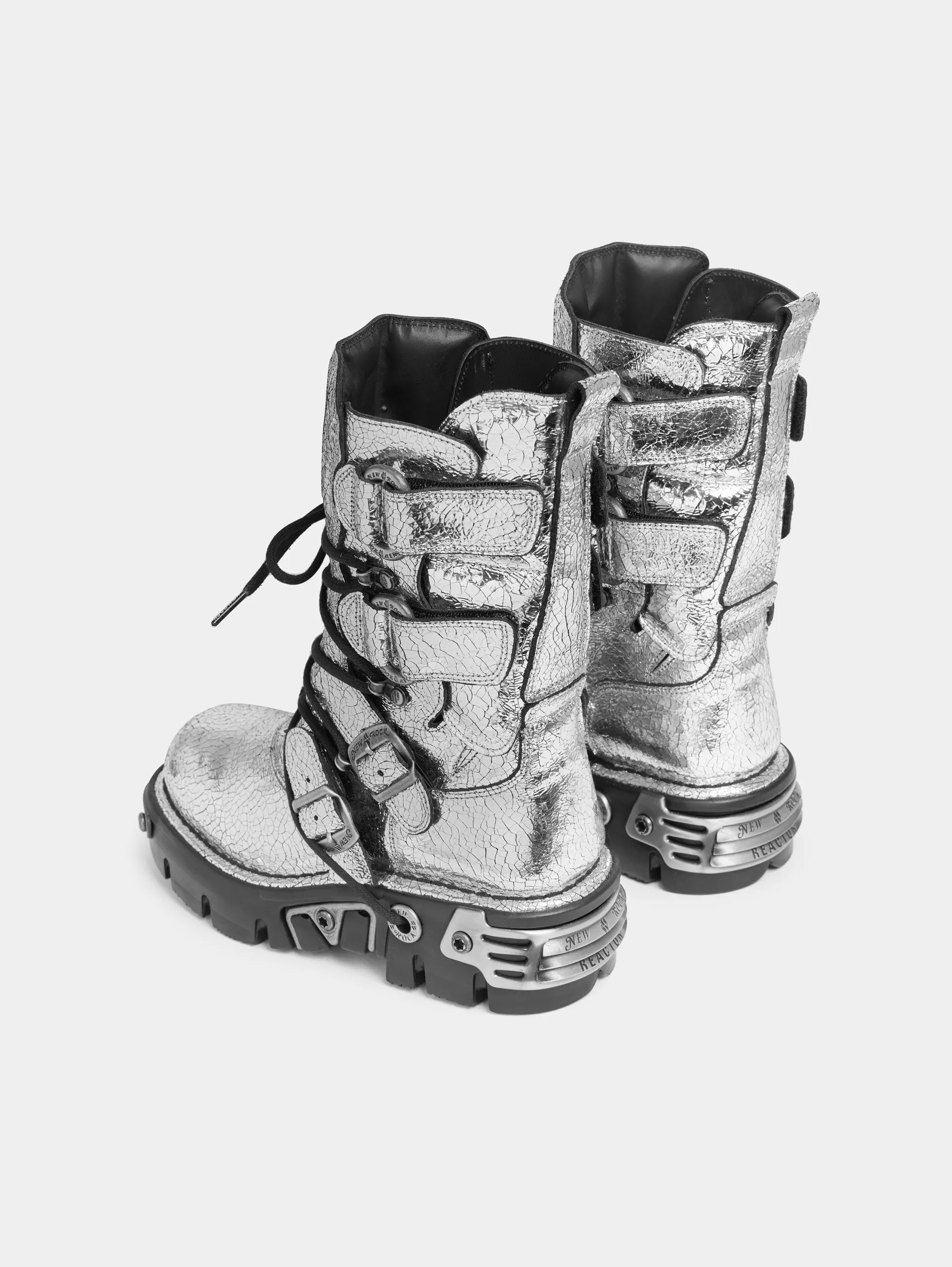 Discount BOTTES x NEW ROCK ARGENT Chaussures