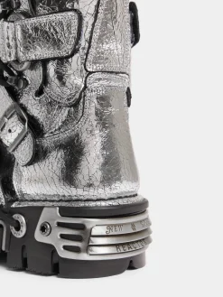 Discount BOTTES x NEW ROCK ARGENT Chaussures