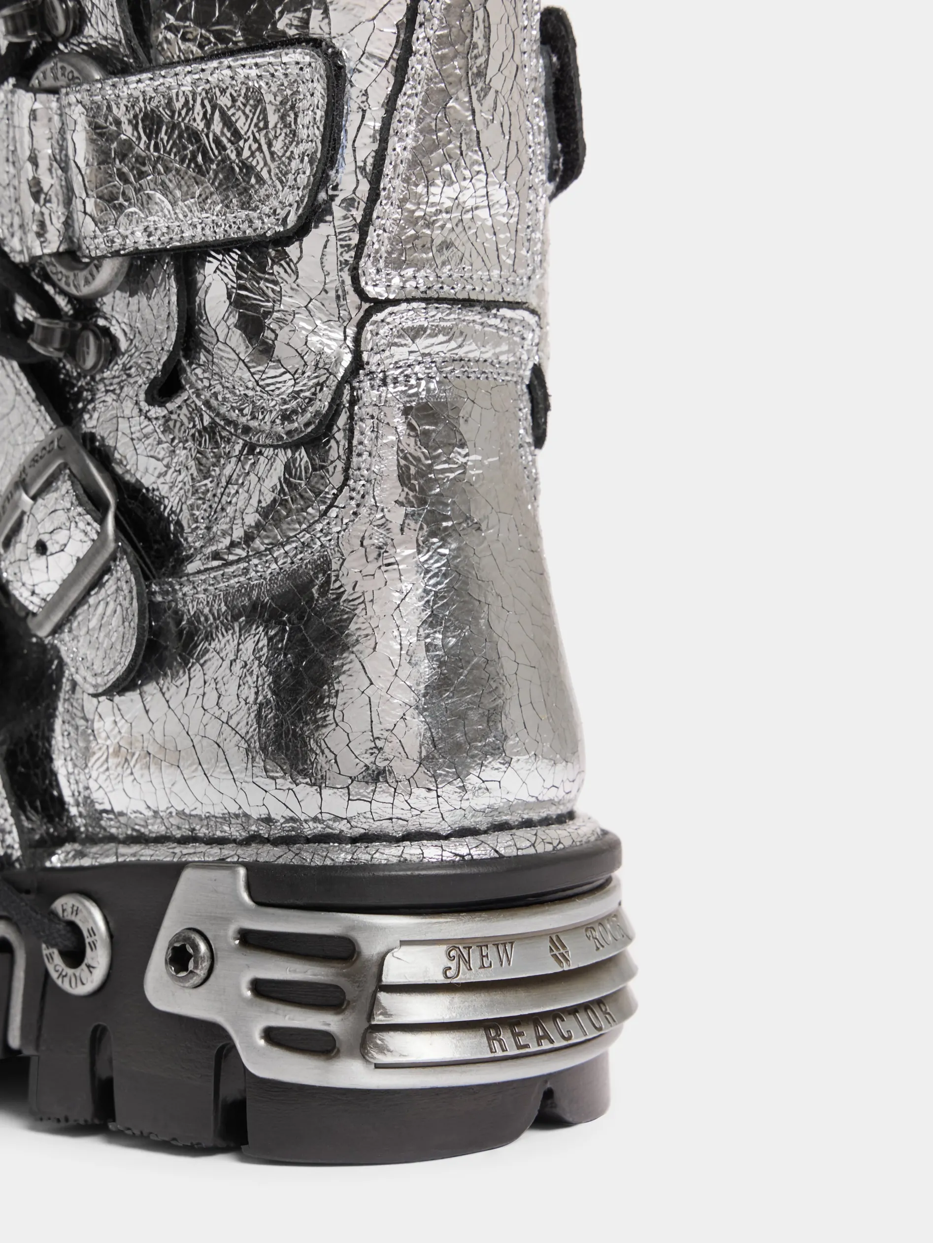 Discount BOTTES x NEW ROCK ARGENT Chaussures