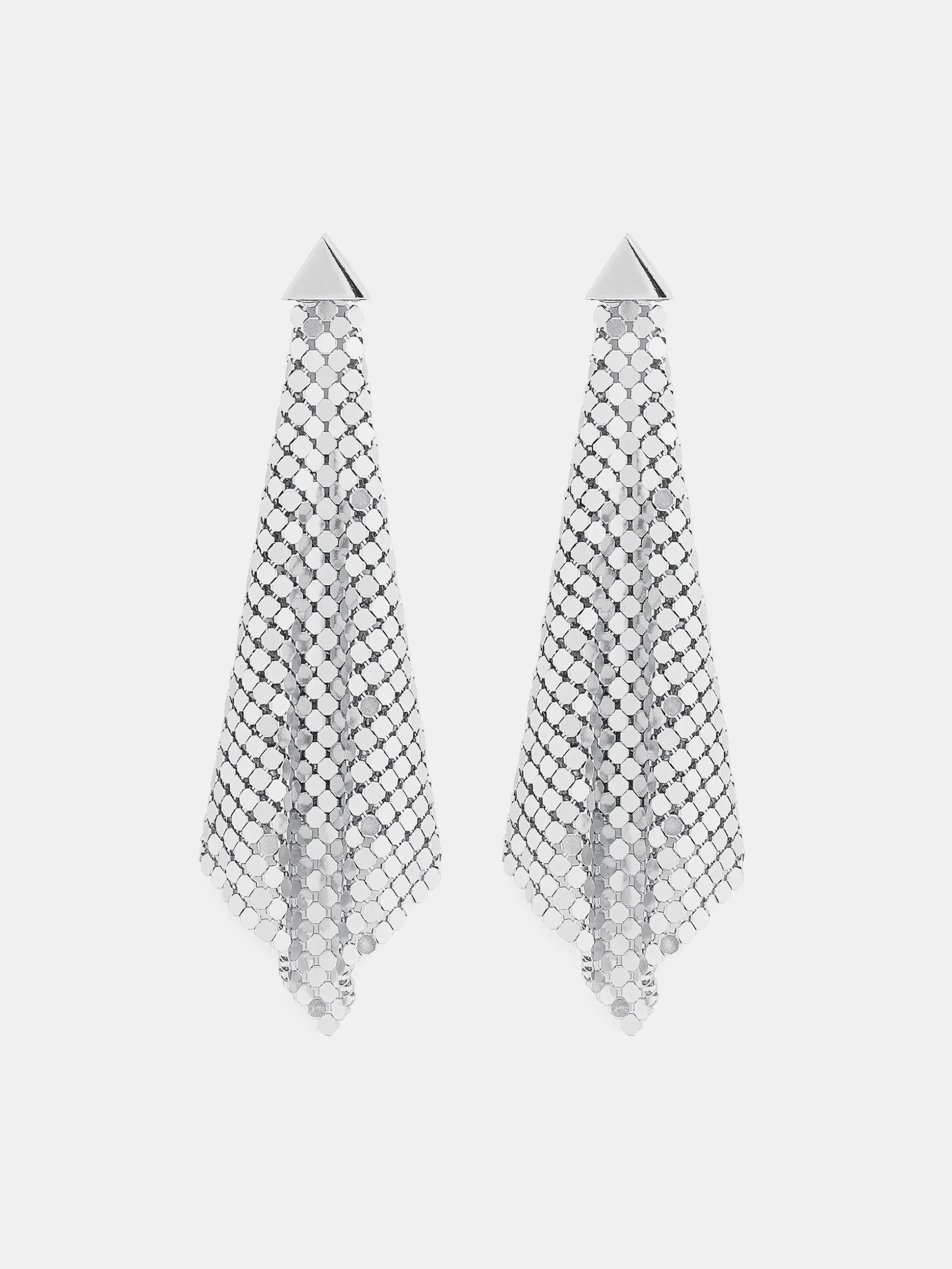 Best Boucle d’oreille en mesh argentée Sélection De Soirée | Boucles D'Oreilles