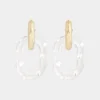 Cheap BOUCLE D'OREILLE XL LINK OVERSIZED à STRASS Boucles D'Oreilles