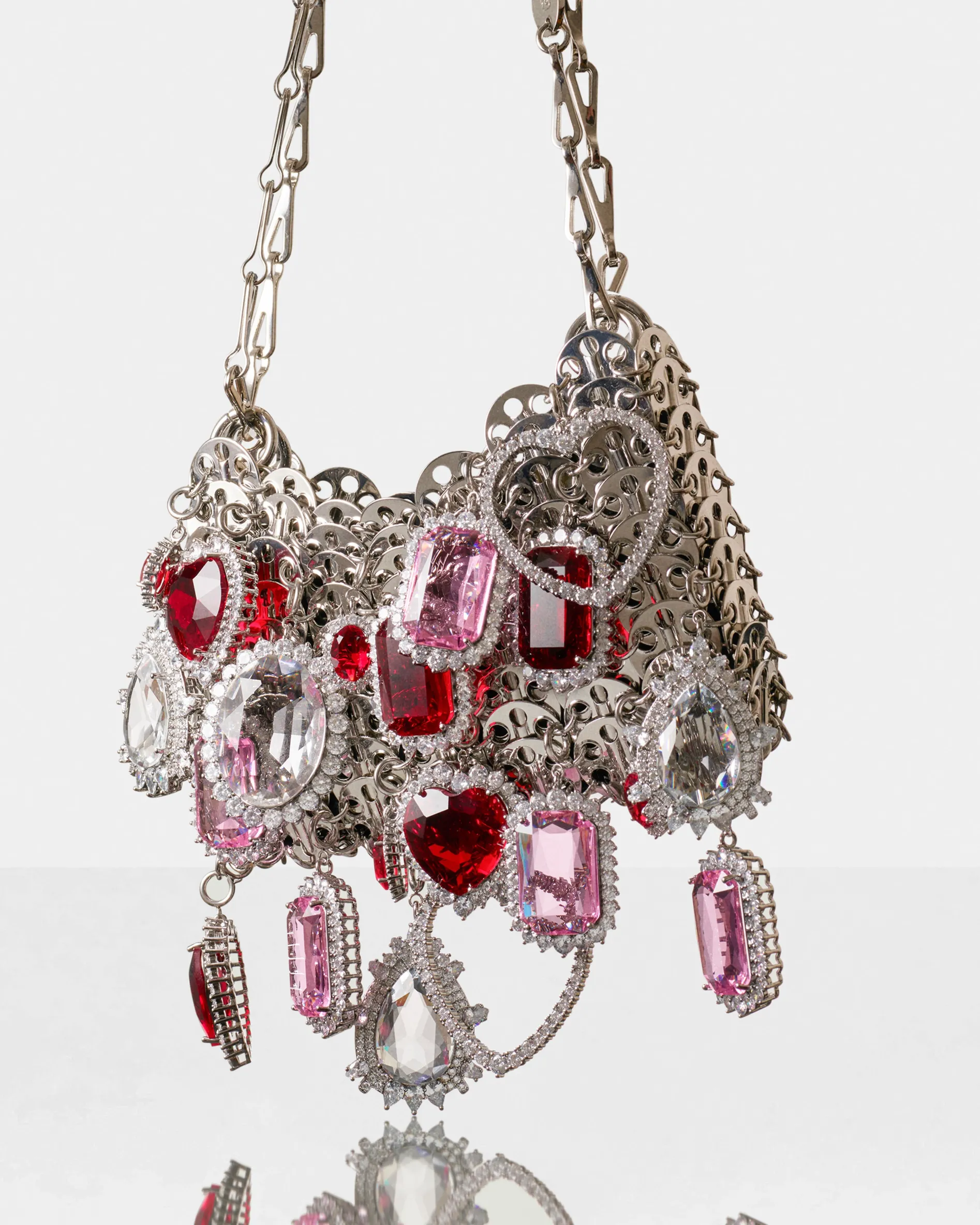New CHARM COEUR EN CRISTAL ROUGE RUBY Personnalisez Votre Sac | Charms