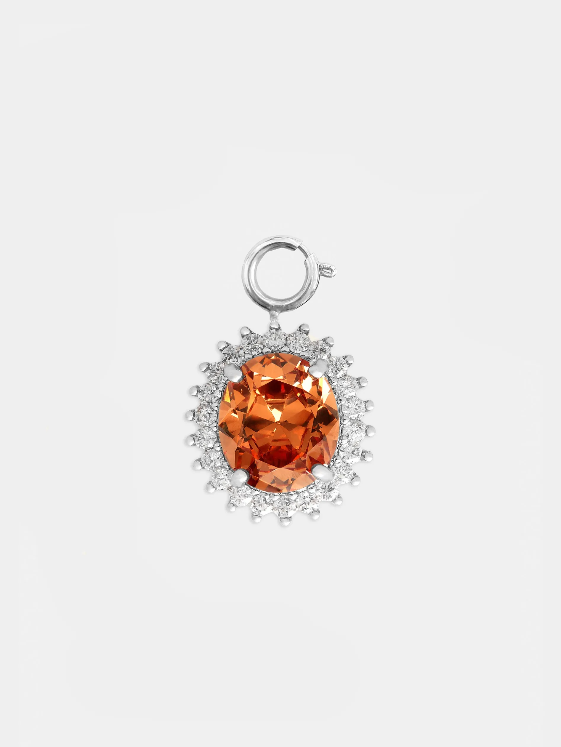 Fashion Charm oval en cristal orange Personnalisez Votre Sac | Charms
