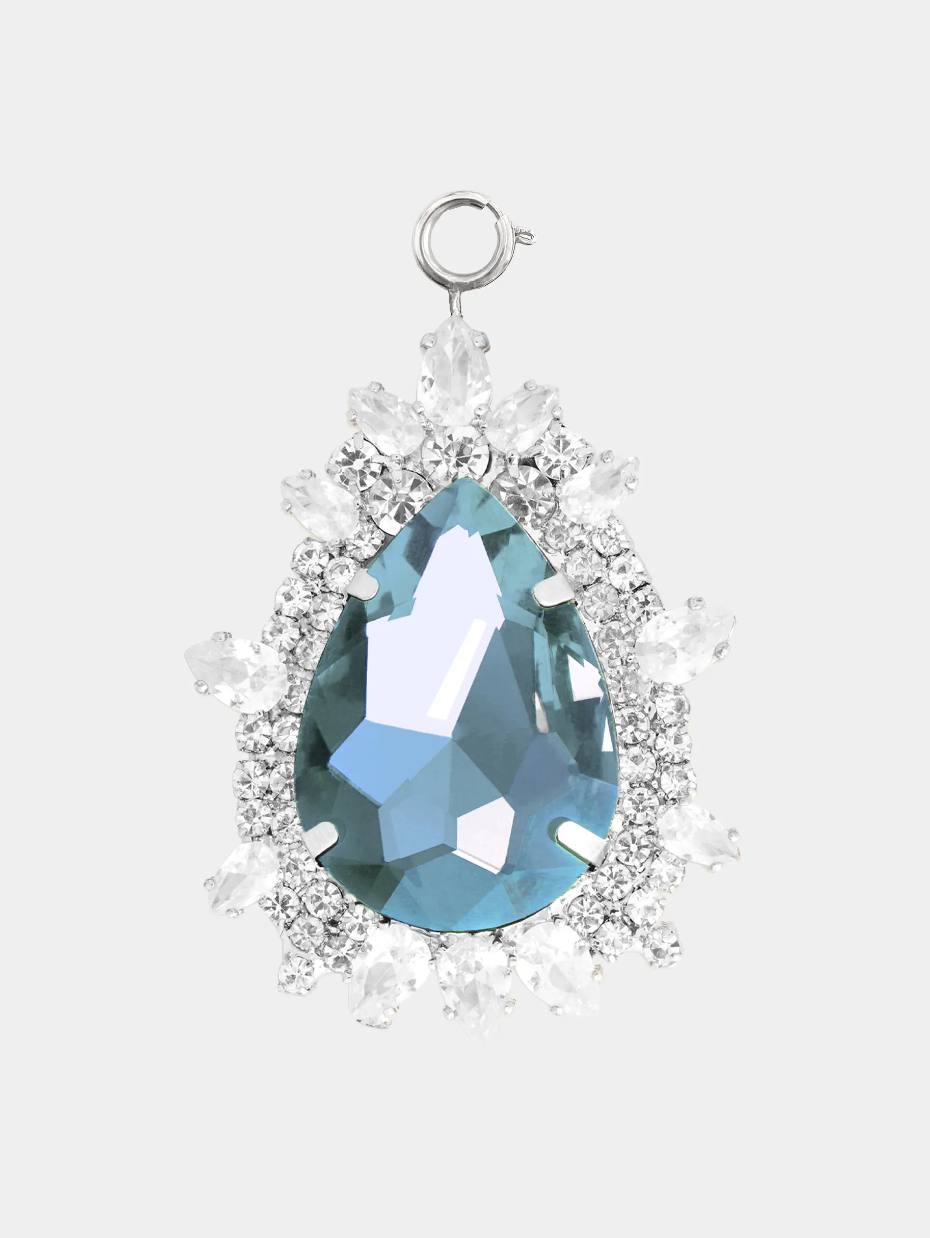 Discount Charm poire en cristal aigue marine Petits Cadeaux | Personnalisez Votre Sac