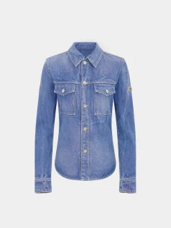 Online Chemise en denim avec pastilles de métal 1969 Denim | Vestes