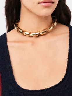 Online Choker XL Link Twist Colliers