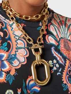 Cheap Collier double XL Link à pendentif doré Sélection De Soirée | Colliers