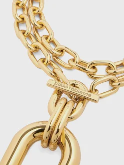 Cheap Collier double XL Link à pendentif doré Sélection De Soirée | Colliers