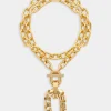 Discount Collier double XL link twist à pendentif Colliers