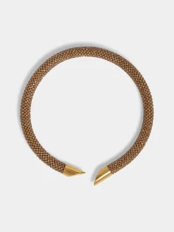Store Collier en pixel tube doré Colliers