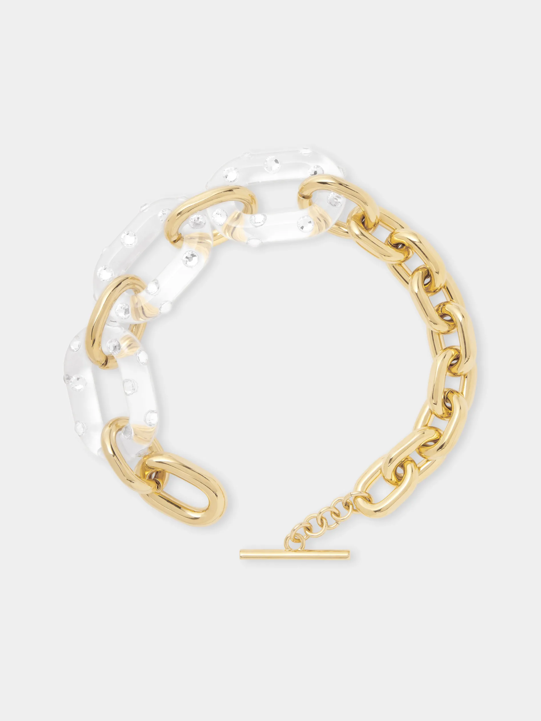 Online COLLIER XL LINK OVERSIZE TRANSPARENT à STRASS Colliers