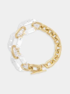 Online COLLIER XL LINK OVERSIZE TRANSPARENT à STRASS Colliers