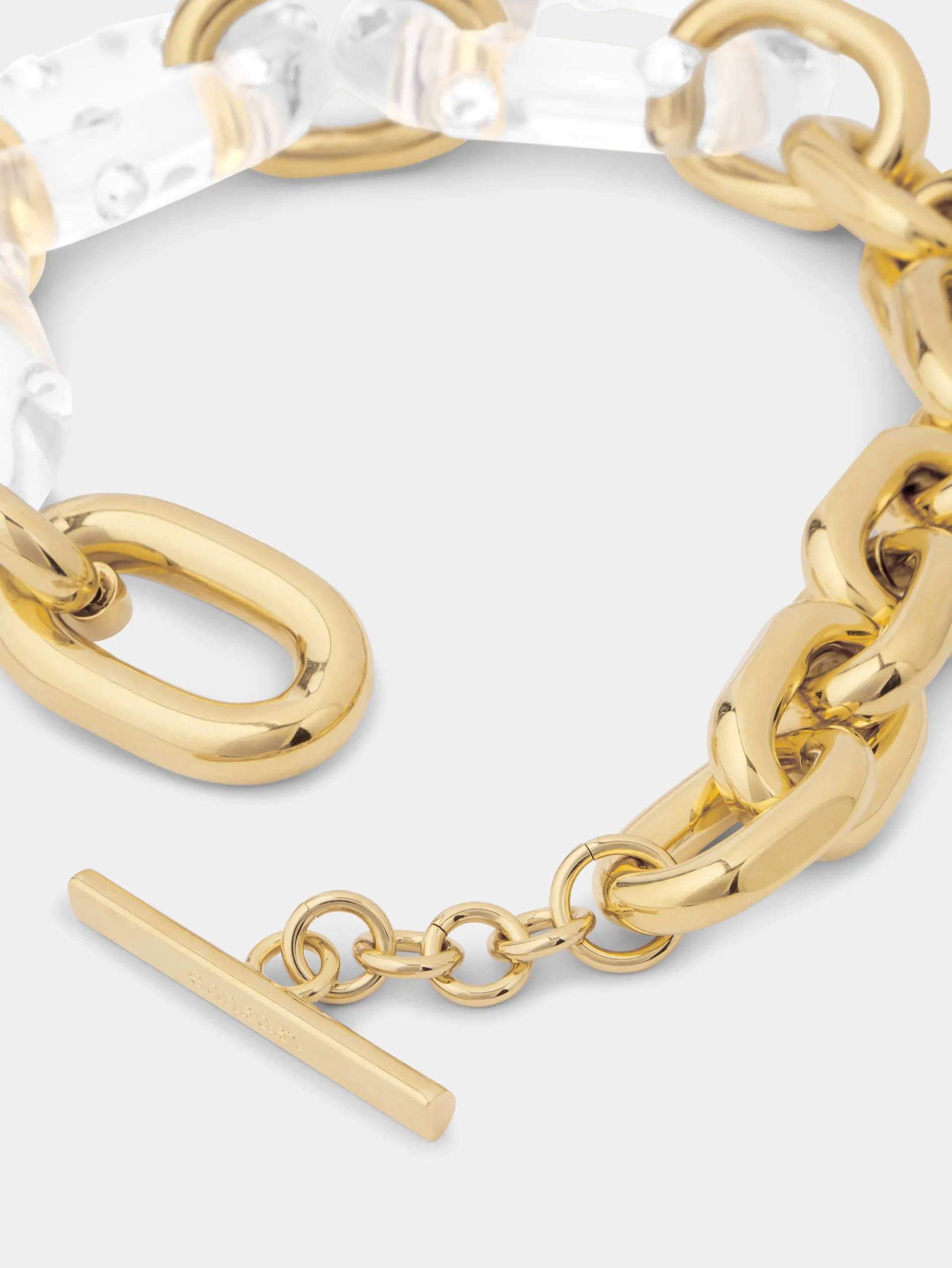 Online COLLIER XL LINK OVERSIZE TRANSPARENT à STRASS Colliers