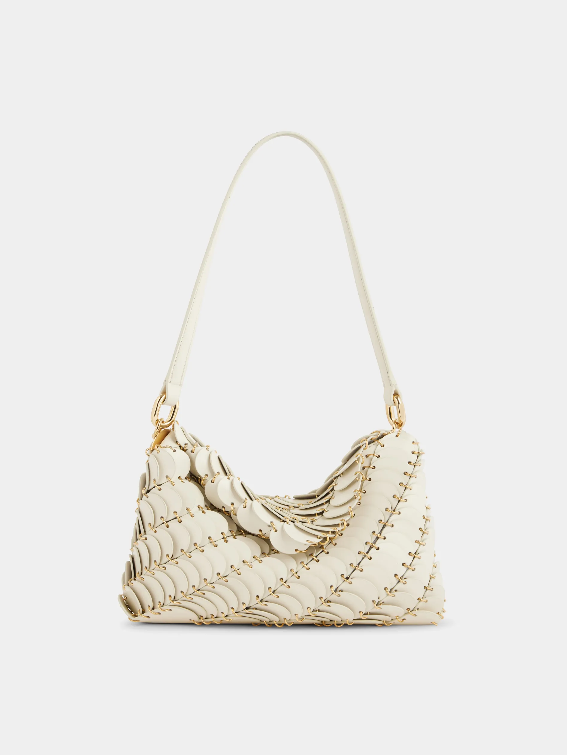 Discount CREAM PACO SHOULDER CLUTCH IN CALFSKIN LEATHER Les Sacs Paco En Cuir | Sacs Porté Épaule