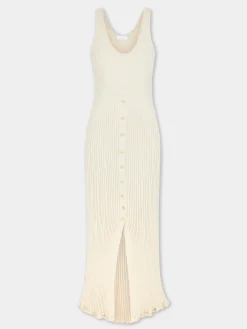 Store ECRU LONG DRESS IN VISCOSE KNIT Robes