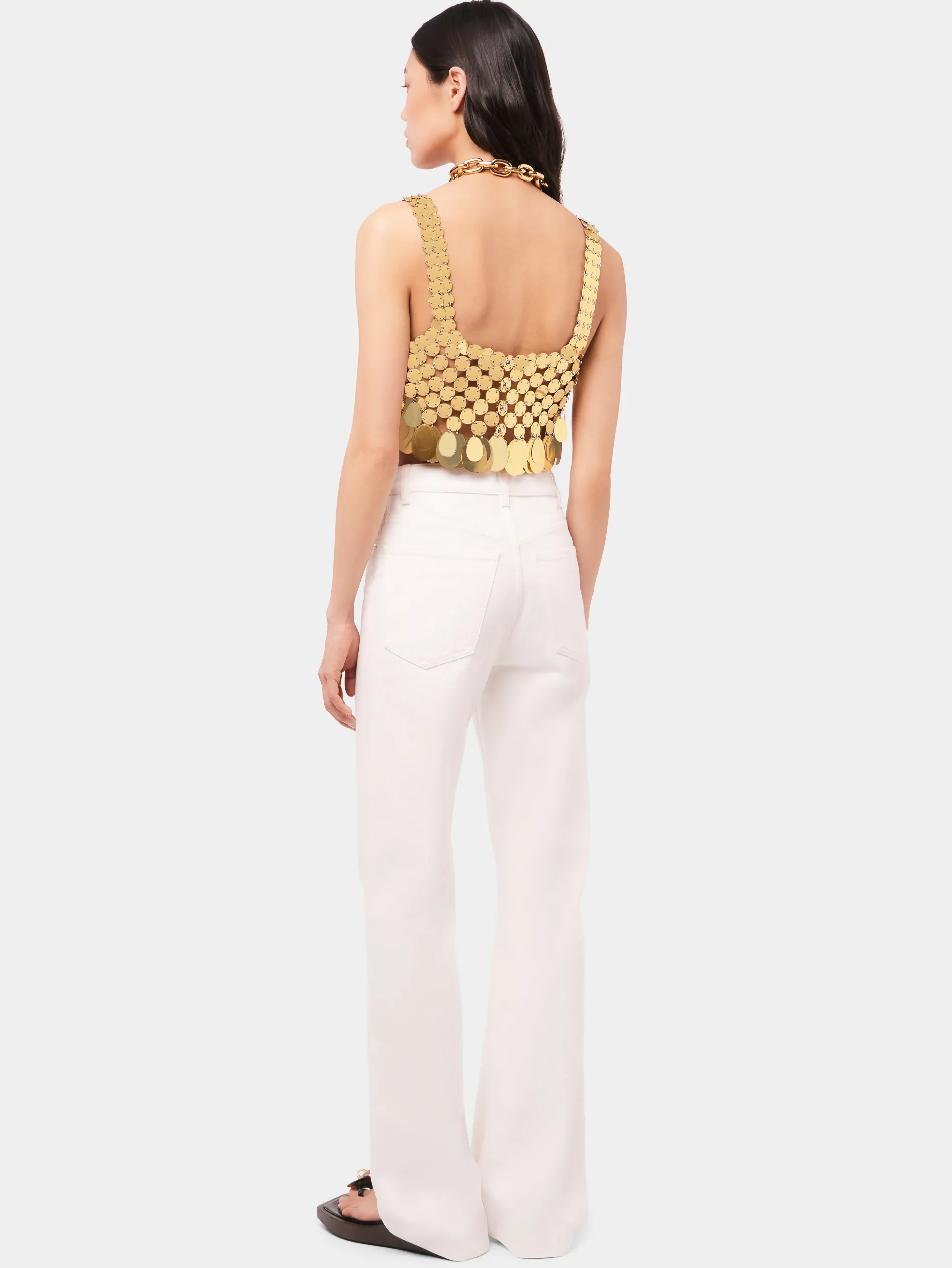 Online Haut assemblé à pastilles sparkle dorées Hauts