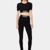 Outlet Haut court bodyline noir Hauts