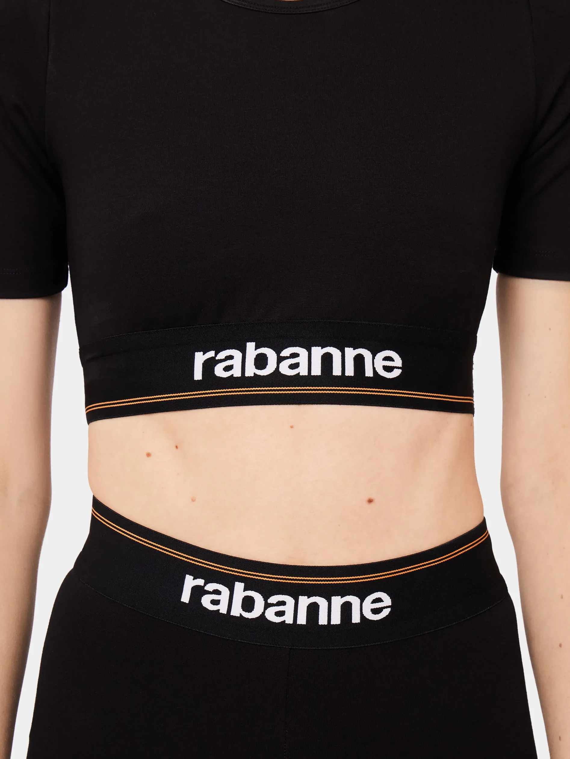 Outlet Haut court bodyline noir Hauts