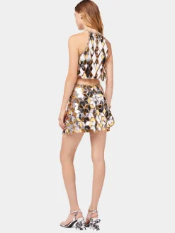 Clearance Haut court pastilles sparkle à losanges Hauts
