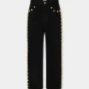 Shop JEAN BOYFRIEND EN DENIM NOIR Pantalons | Denim