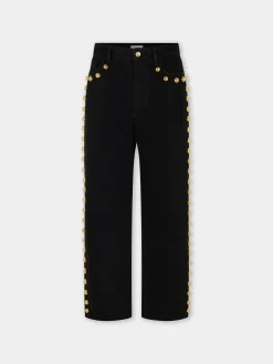 Shop JEAN BOYFRIEND EN DENIM NOIR Pantalons | Denim