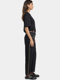 Shop JEAN BOYFRIEND EN DENIM NOIR Pantalons | Denim