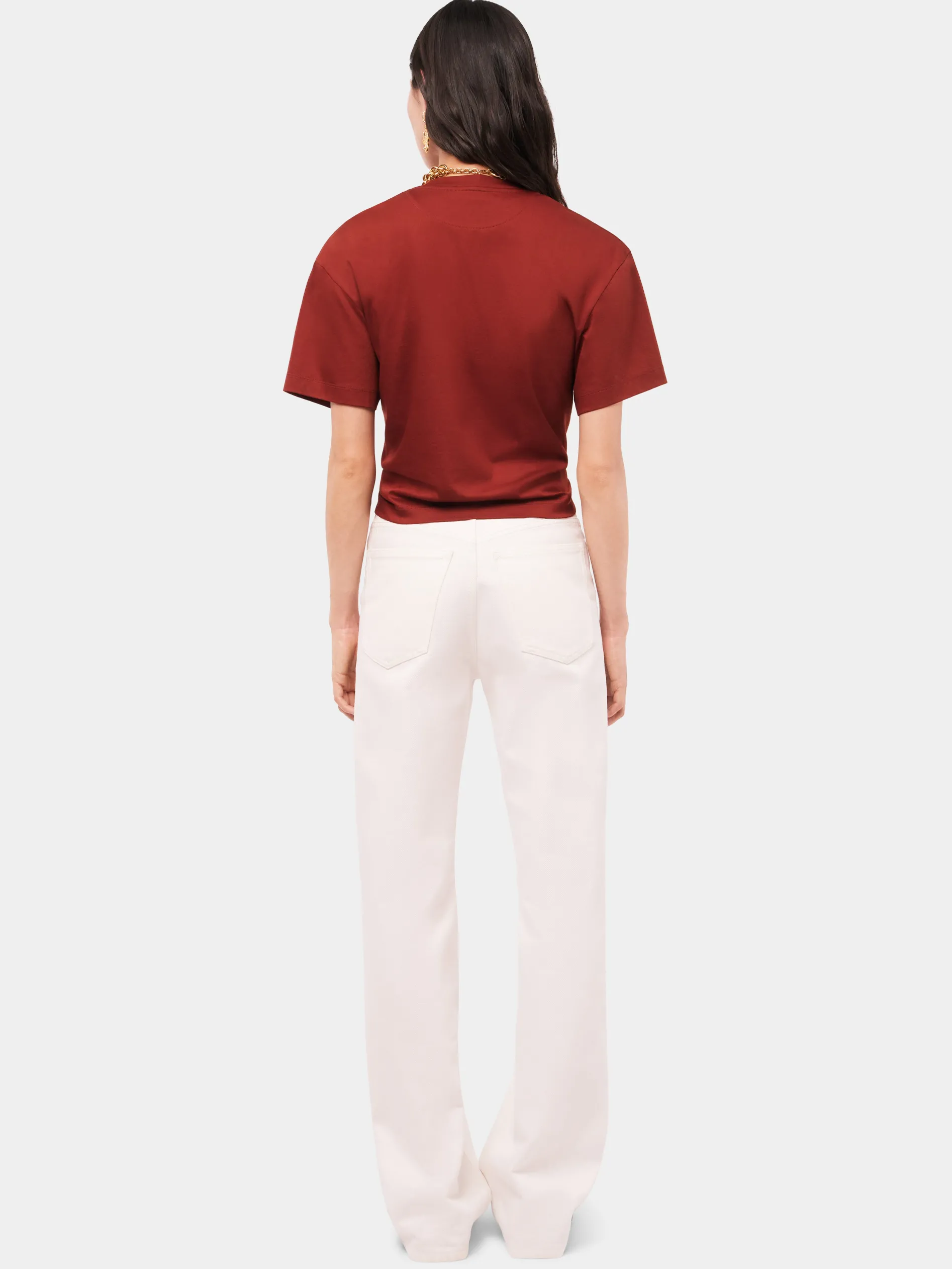 Shop Jean denim blanc cassé avec pastilles 1969 Denim | Pantalons