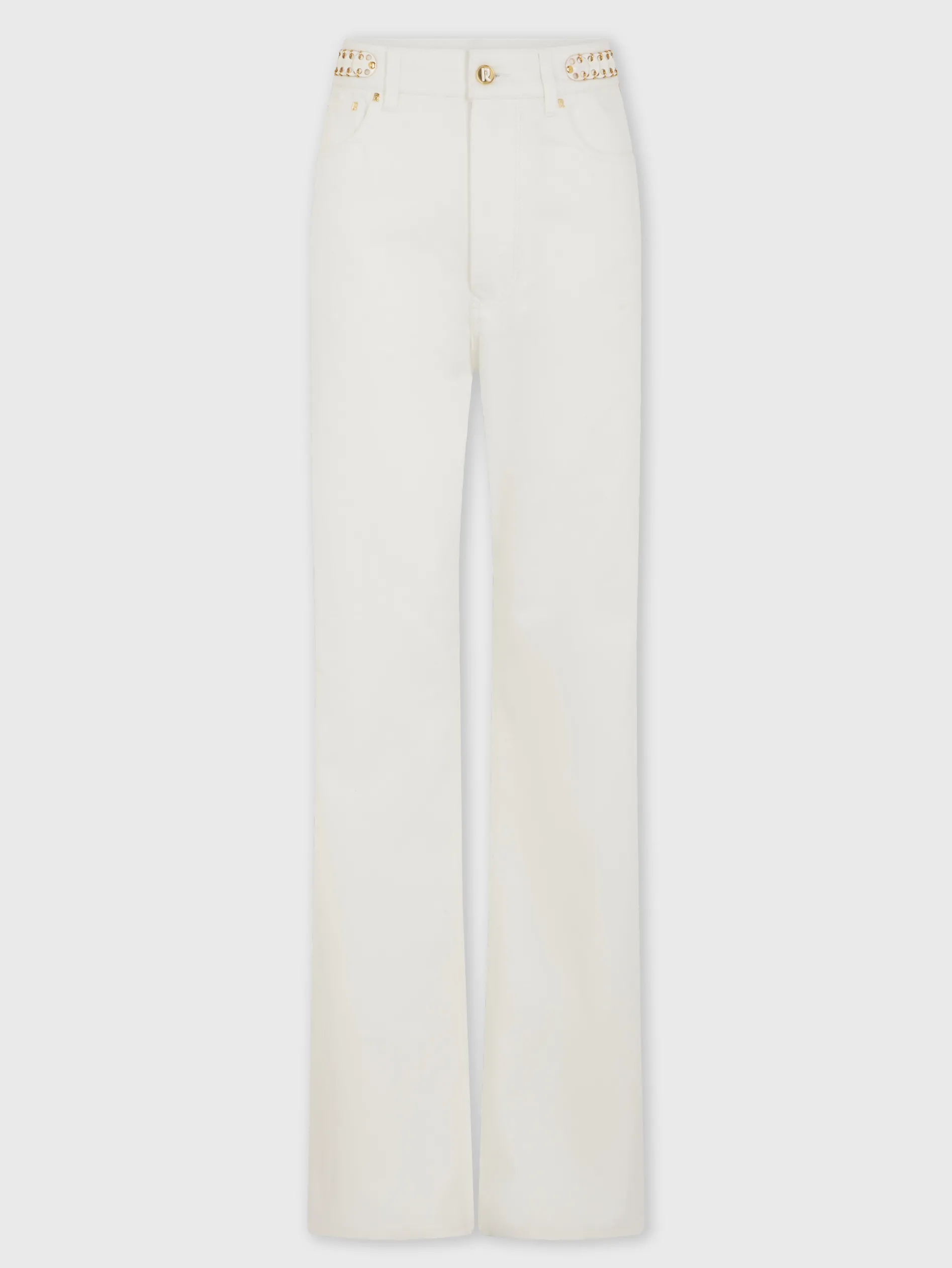 Shop Jean denim blanc cassé avec pastilles 1969 Denim | Pantalons