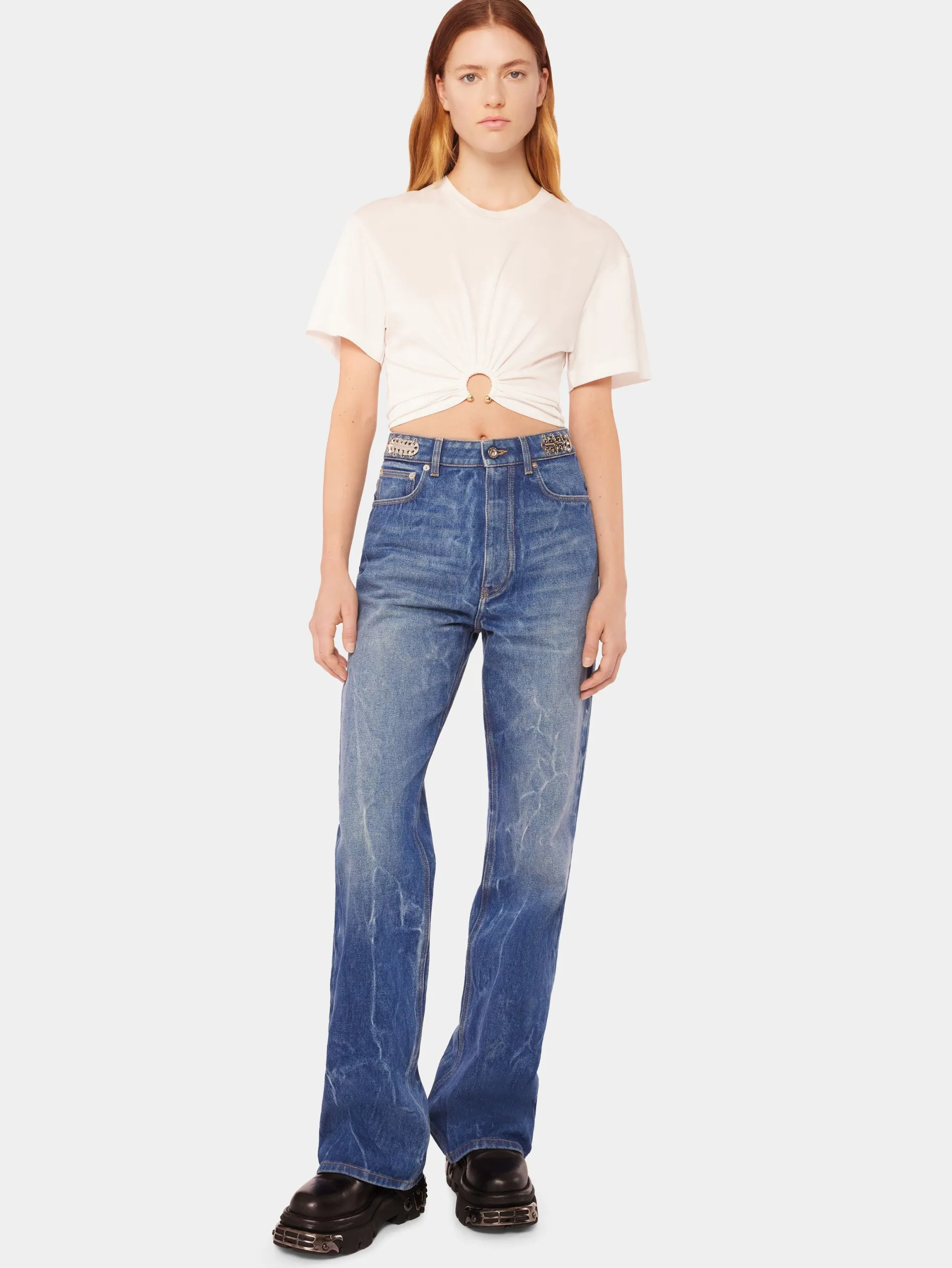 Clearance Jean signature à pastilles métalliques 1969 Denim | Pantalons
