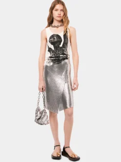 Shop Jupe en maille argent Jupes