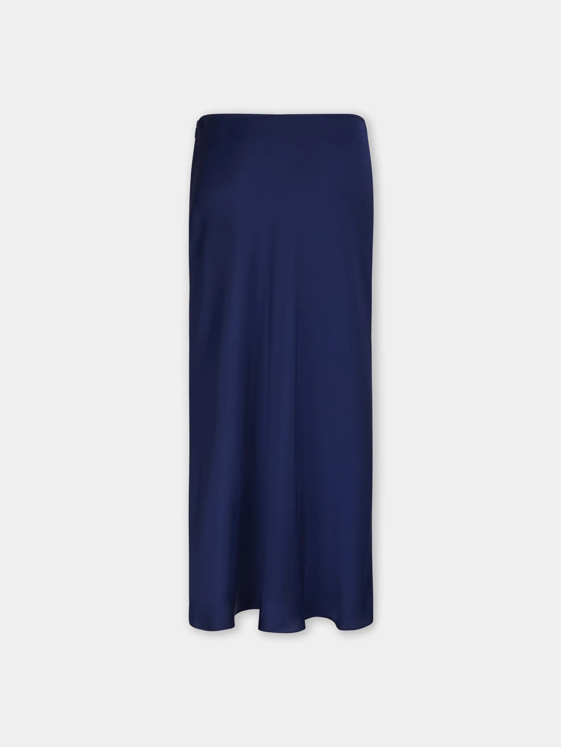 Outlet JUPE LONGUE BLEU MARINE EN SATIN Jupes