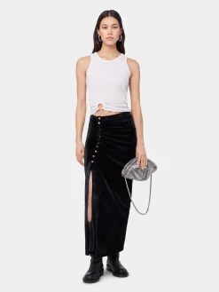 Cheap JUPE LONGUE DRAPEE EN VELOURS Sélection De Soirée | Jupes