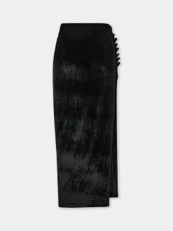 Cheap JUPE LONGUE DRAPEE EN VELOURS Sélection De Soirée | Jupes
