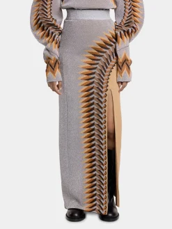 Store JUPE LONGUE EN JACQUARD LUREX Jupes | Maille
