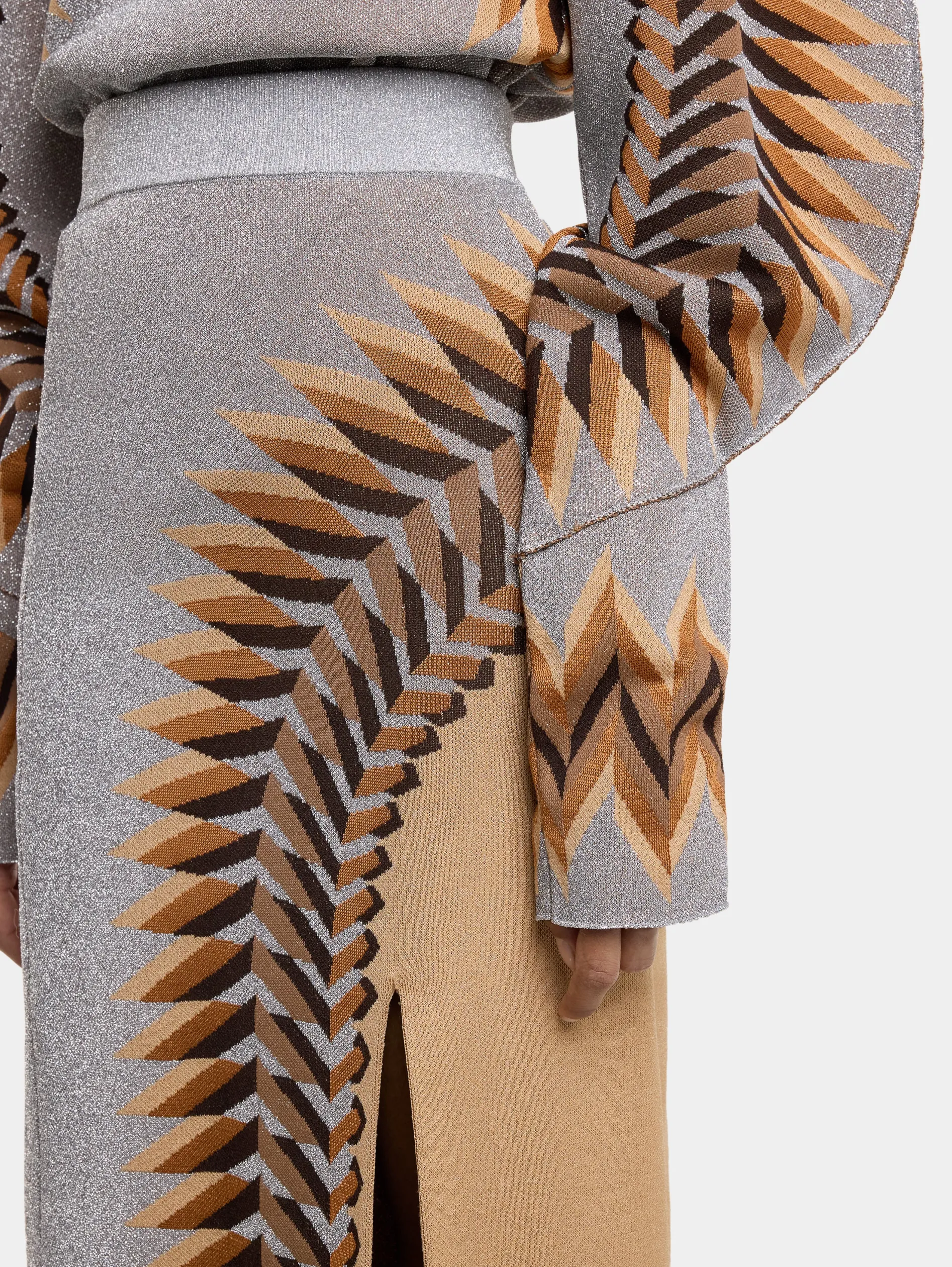 Store JUPE LONGUE EN JACQUARD LUREX Jupes | Maille