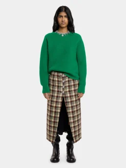 Clearance JUPE LONGUE EN LAINAGE TARTAN Jupes | Maille