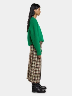 Clearance JUPE LONGUE EN LAINAGE TARTAN Jupes | Maille