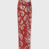 Outlet Jupe longue fendue à motif paisley Jupes