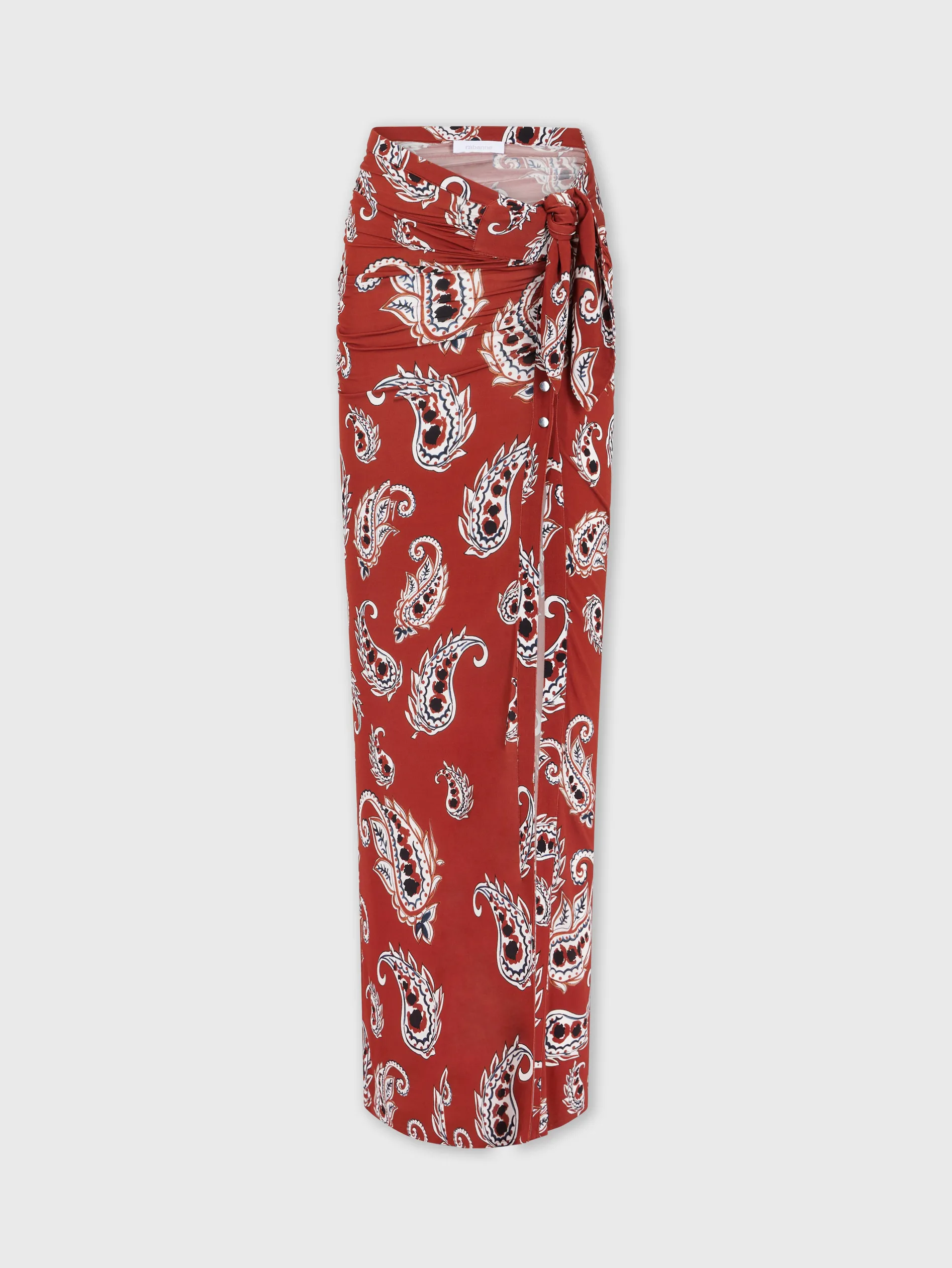 Outlet Jupe longue fendue à motif paisley Jupes