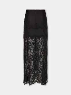 Sale JUPE LONGUE NOIRE EN DENTELLE Sélection De Soirée | Jupes
