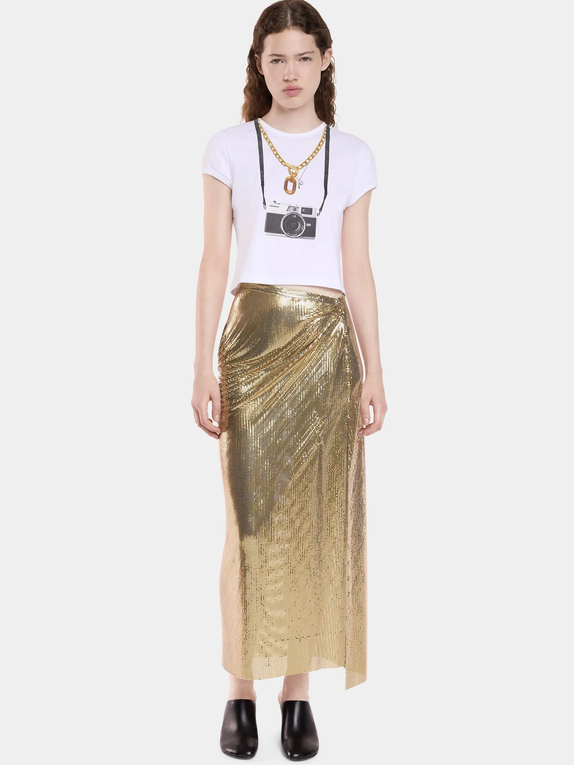 Best JUPE MIDI DRAPEE EN MESH Jupes